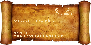 Kutasi Lizandra névjegykártya
